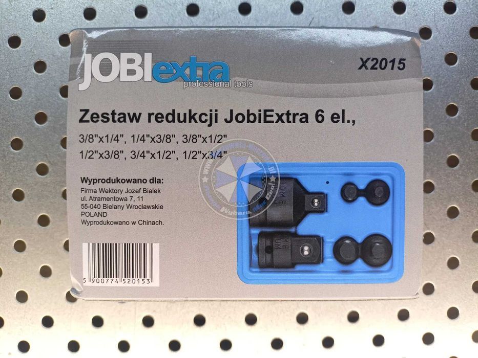 Redukcje zestaw CrV 1/4" 3/8" 1/2" 3/4" adaptery redukcyjne redkcje