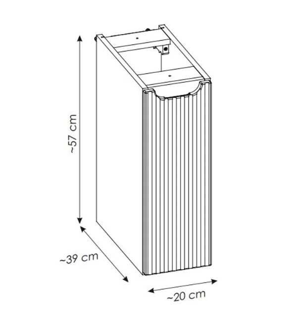 Zestaw szafek łazienkowych 130 cm - NOWY - 60 + 50 + 20 cm
