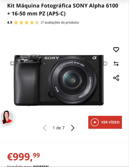 Maquina fotográfica Sony Alpha 6100