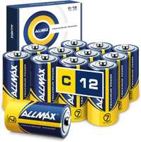 baterie alkaliczne allmax c 12 o maksymalnej mocy 12 szt 1,5v