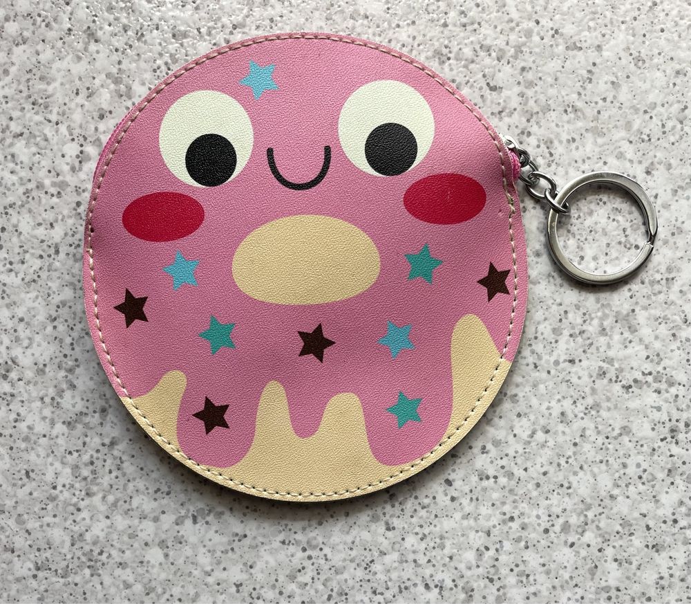 Pequena bolsa ou porta-moedas de donut