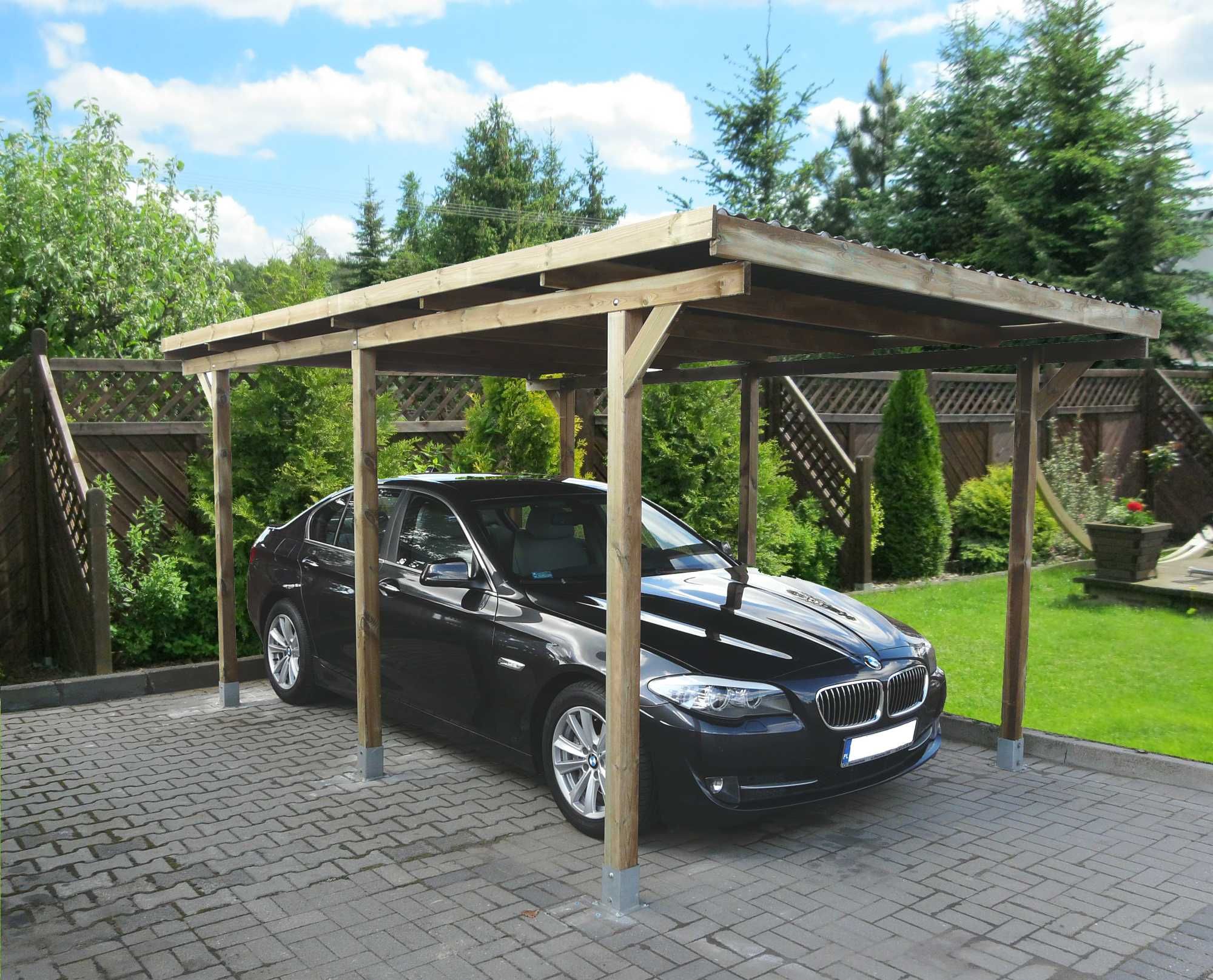 WIATA GARAŻOWA 300x500cm Carport - Płyta PVC