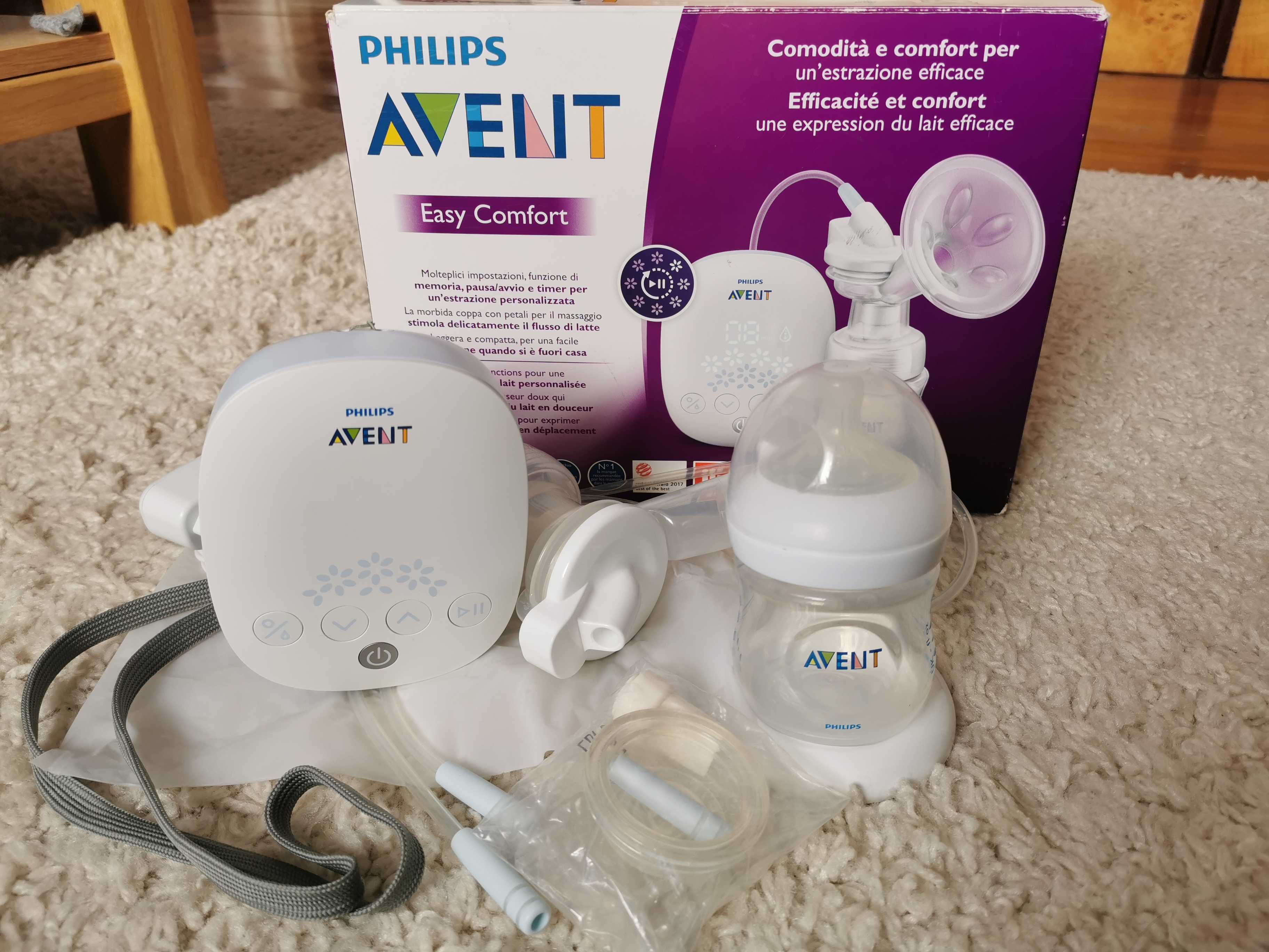 Avent Easy Comfort Laktator Pojedynczy Elektryczny z Butelką
