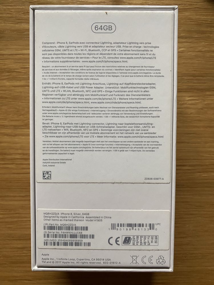 iPhone 8 Silver 64 GB (Model A1905) stan dobry+