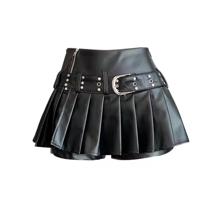 юбка у2к кожаная