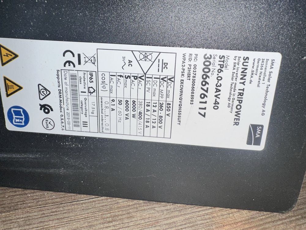 Falownik SMA STP 6.0 - 3AV -40 6000W