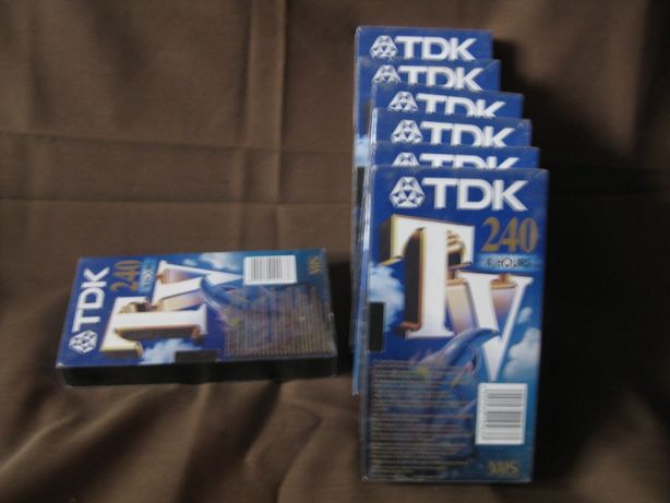 350_. Видеокассета VHS TDK 240 новая чистая запечатанная