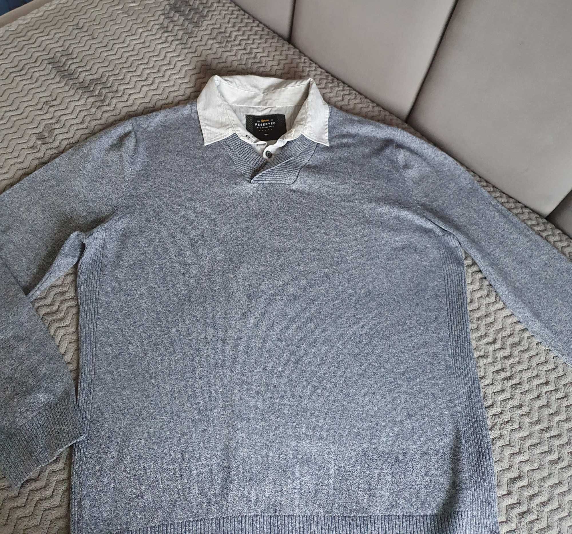 Reserved sweter XL z kołnierzykiem