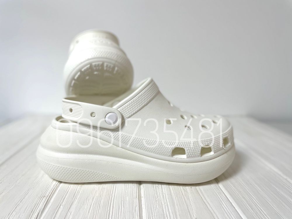 Білі Жіночі Крокси Crocs Crush Platform Женская Летняя Обувь