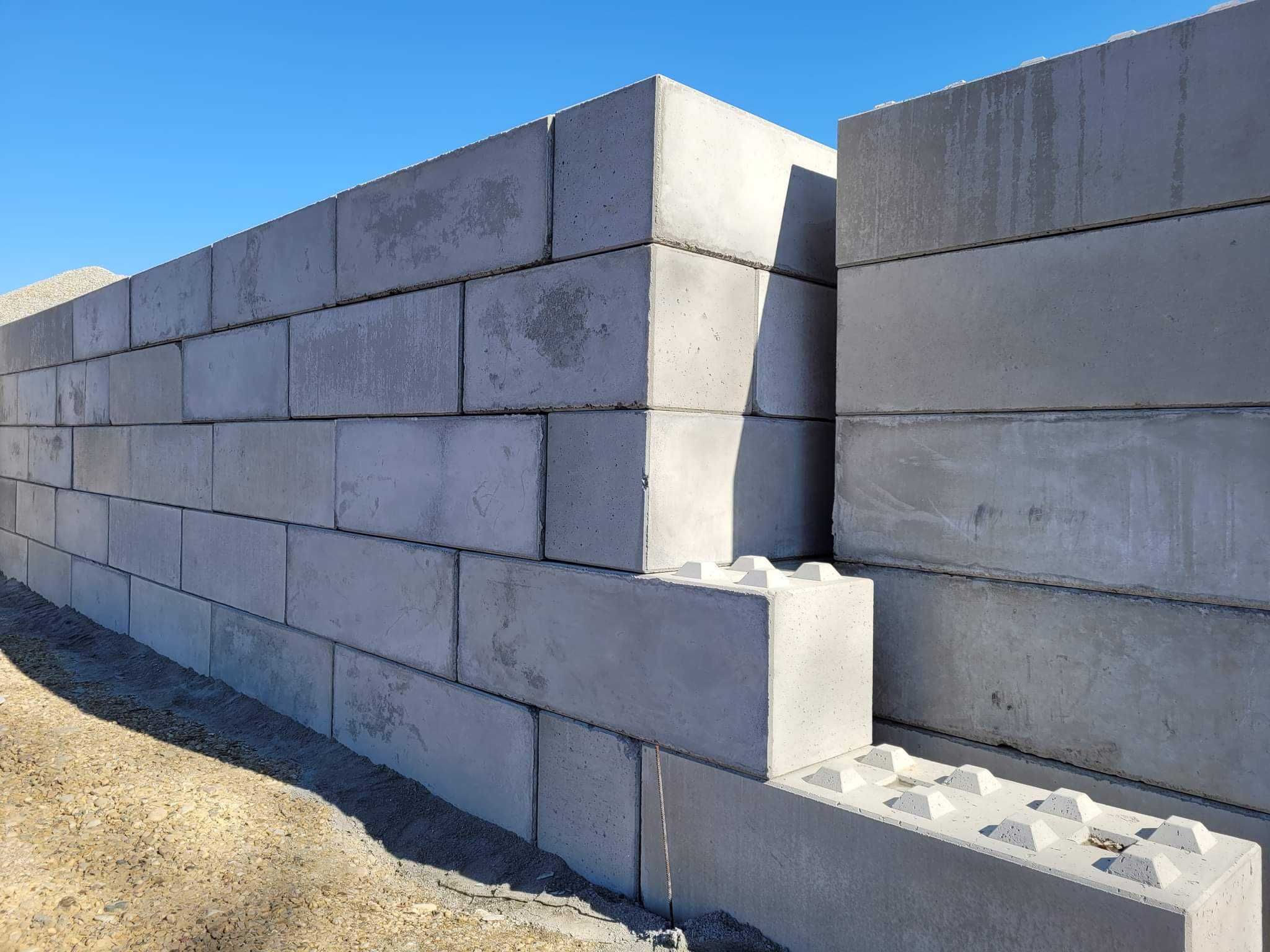 Bloki betonowe , Zasieki, Boksy, Mury oporowe typ lego