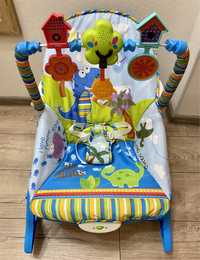 Дитяче крісло-гойдалка шезлонг з вібрацією Rocokids
