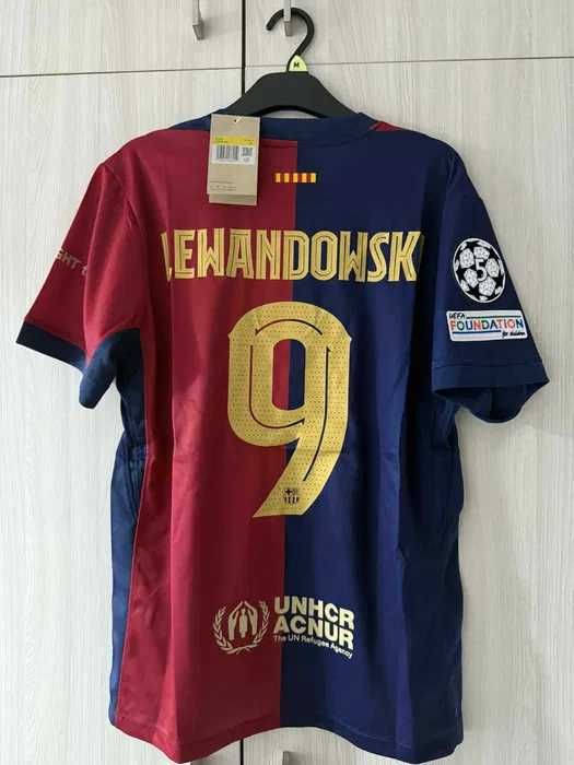 Nowa koszulka piłkarska FC Barcelona 24/25 LEWANDOWSKI rozmiar S