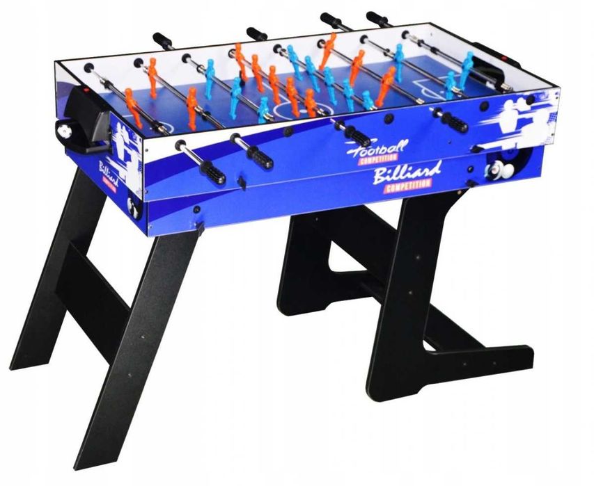 Składany stół do gier dla dzieci 4W1 gry piłkarzyki cymbergaj bilard