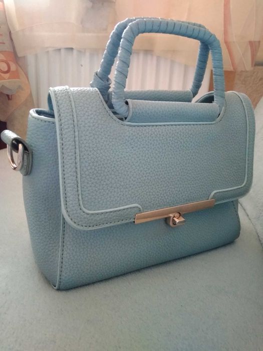 Сумка сумочка голубого цвета небольшая