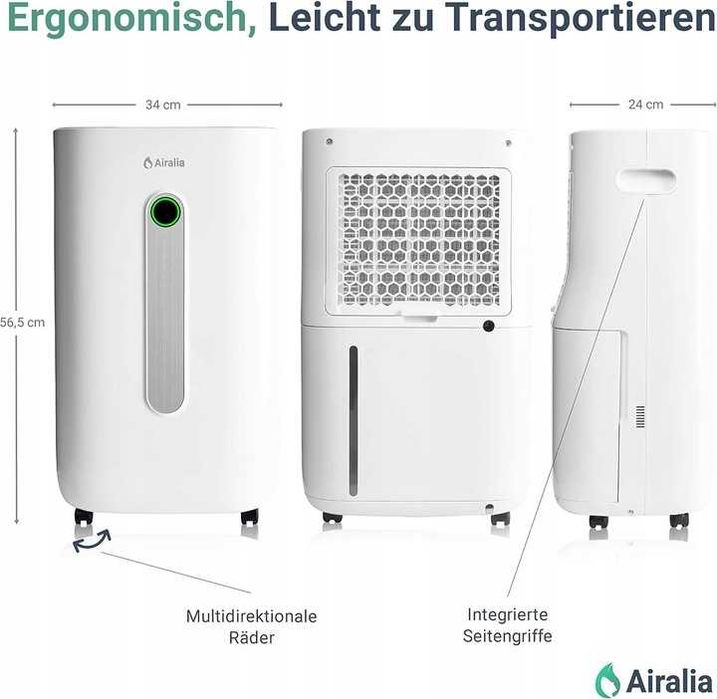 Osuszacz powietrza Airalia AIR-DH20 20L 420 W 40m2 Mobilny z odpływem