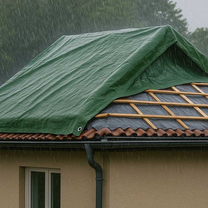 PLANDEKA 6x10m 130 g WODOODPORNA MROZOODPORNA płachta ochronna brezent