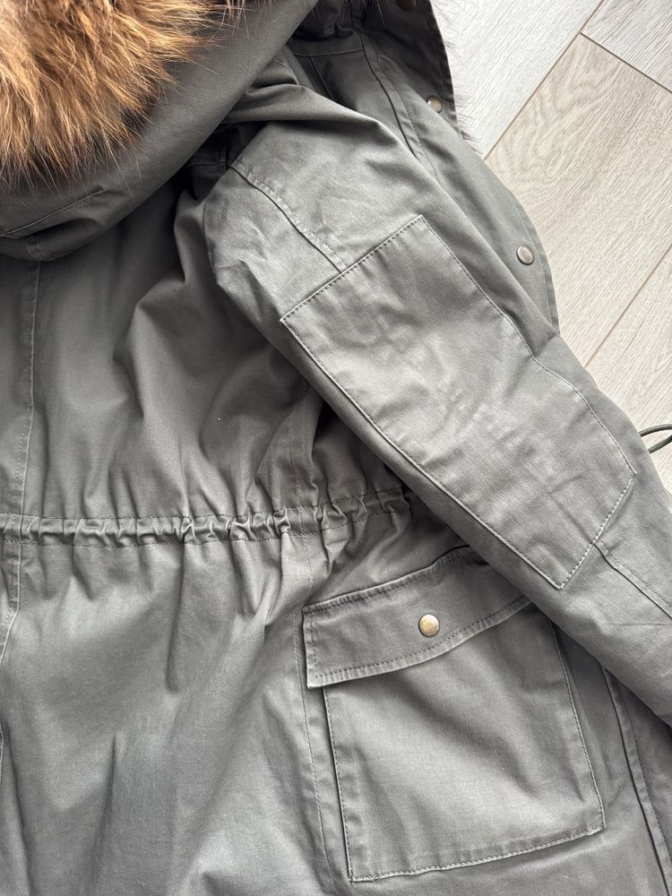 Parka z naturalnym futrem