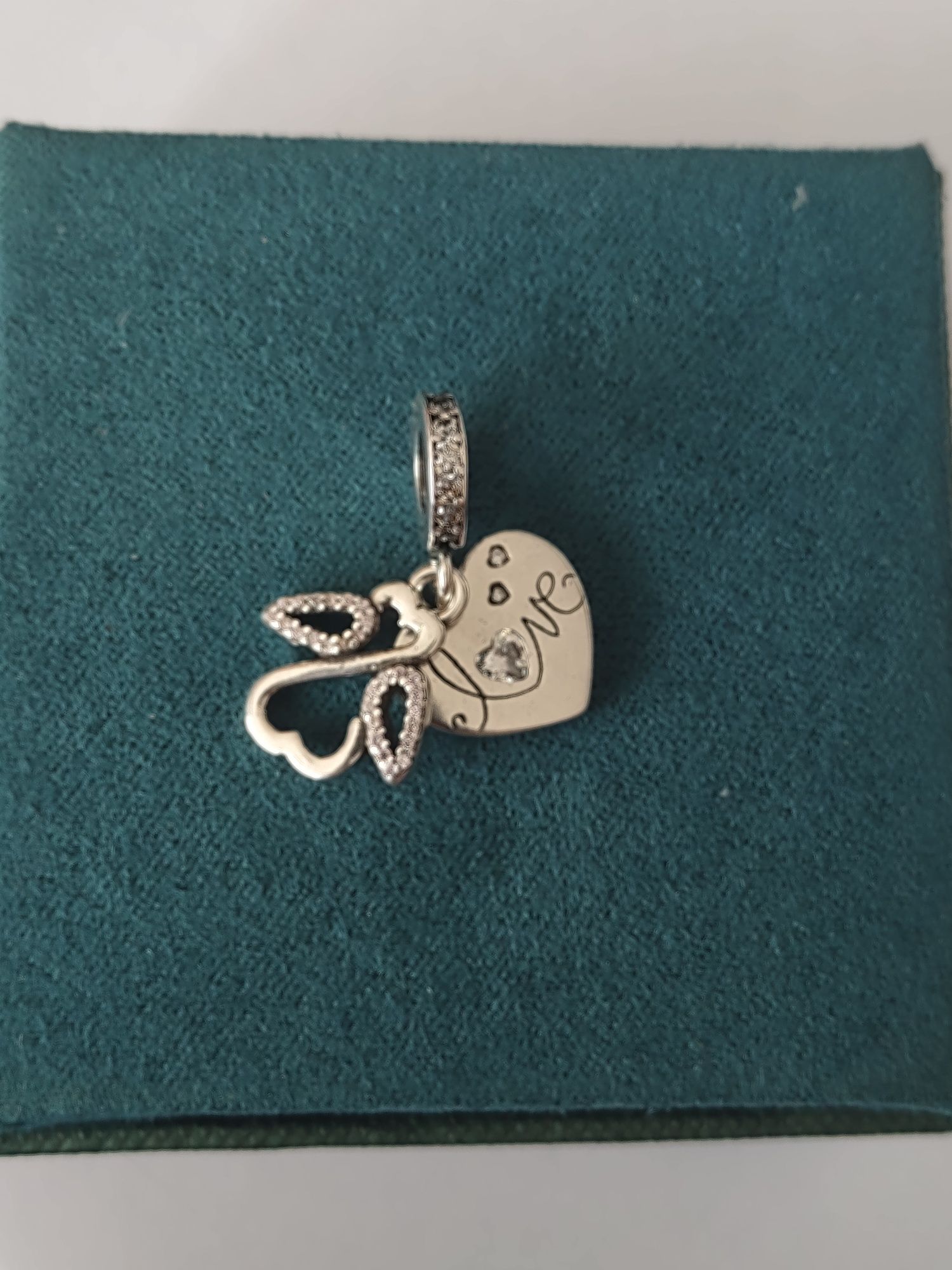 Nowy charms aniołek / nieskończoność / love - srebro 925