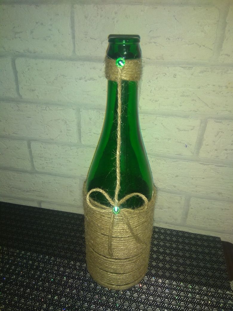 Butelka dekoracja wazonik