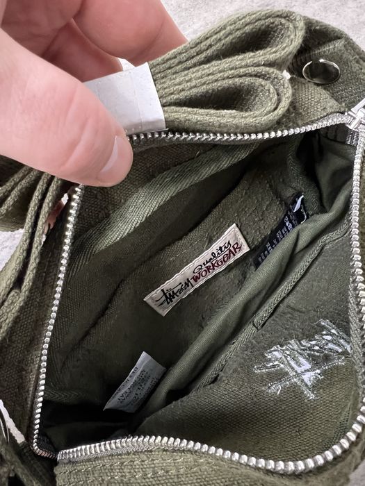 Stussy Dyed Goods Shoulder Bag Olive Оригінал