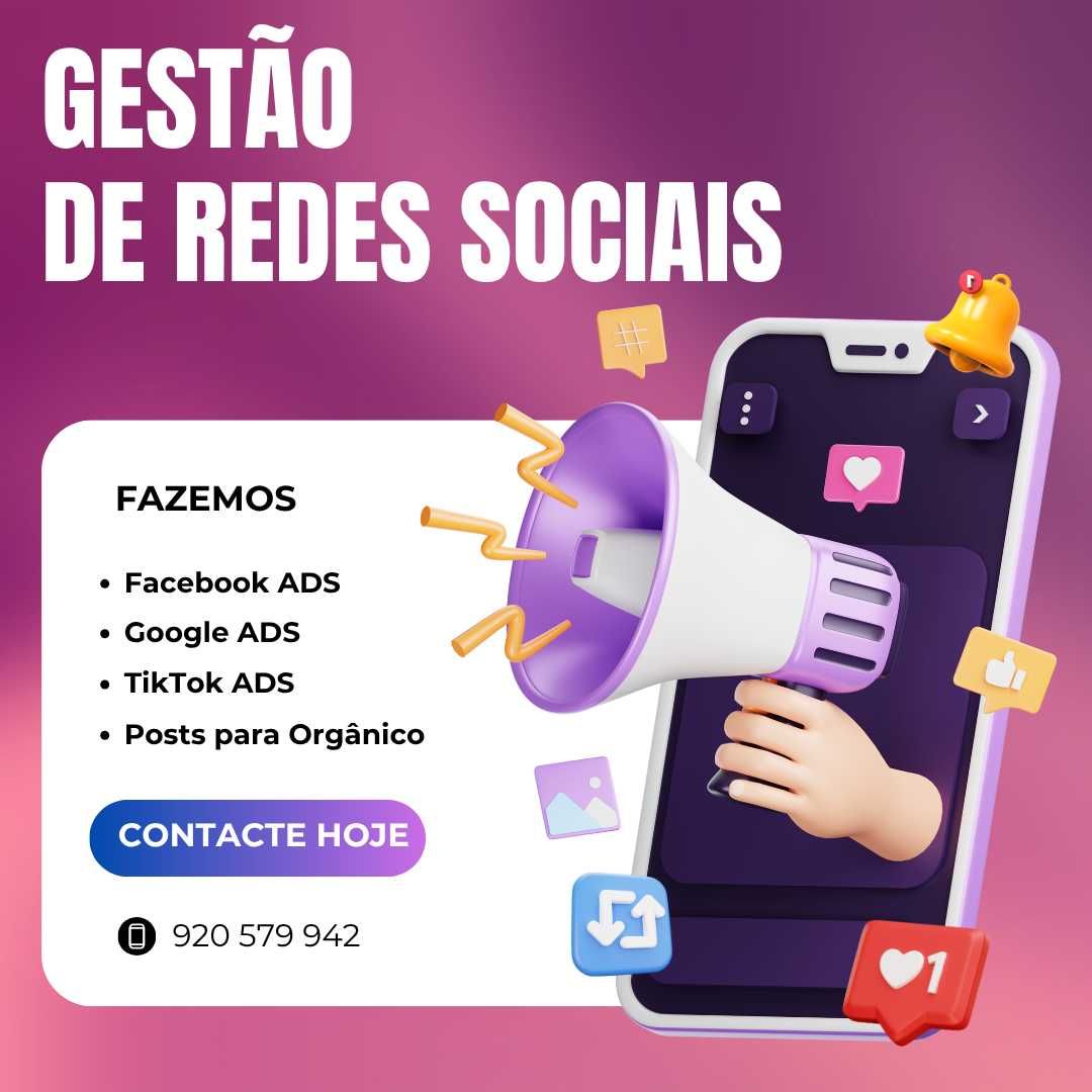Gestão de redes sociais e tráfego