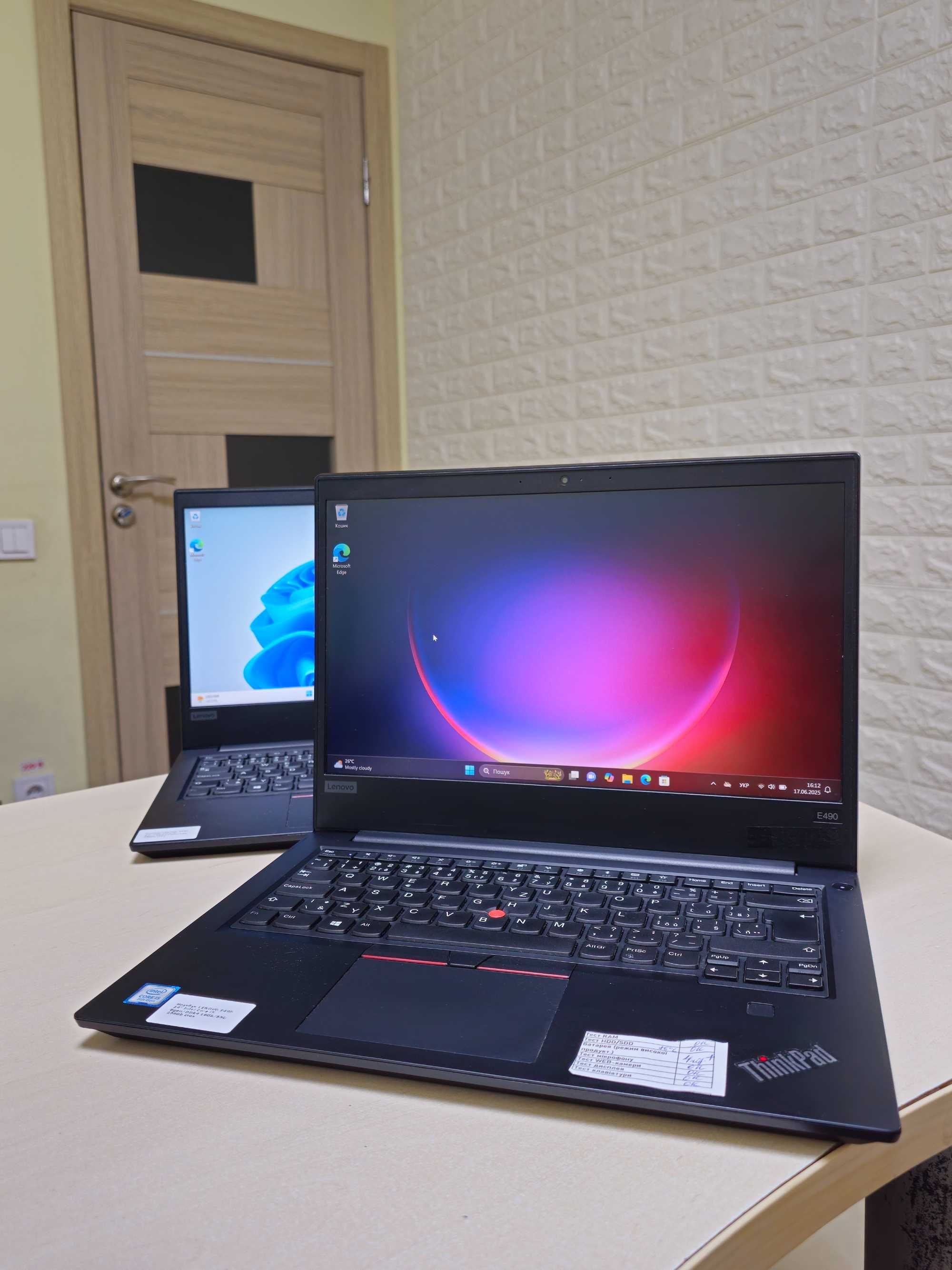 Ноутбук LENOVO E490 Core i5-8gen DDR4 16Gb SSD 256Gb