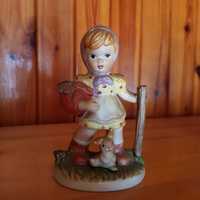 Figurka porcelanowa dziewczynka i królik