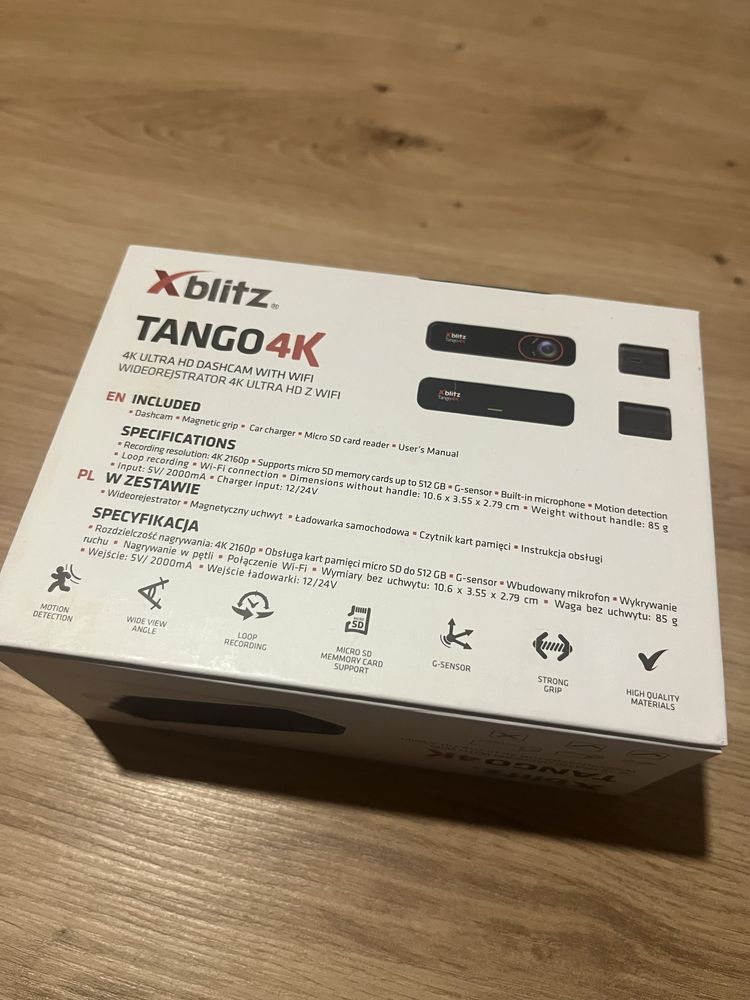 Kamera samochodowa Wideorejestrator XBLITZ Tango 4K NOWA nieużywana