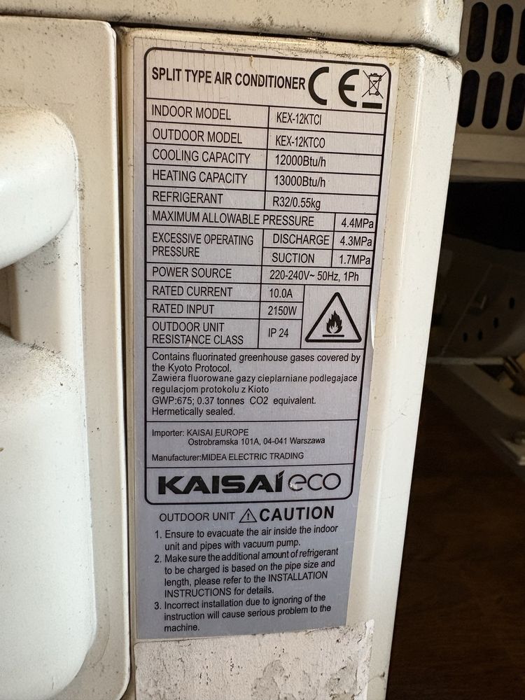 Klimatyzator wewnetrzny KAISAI
