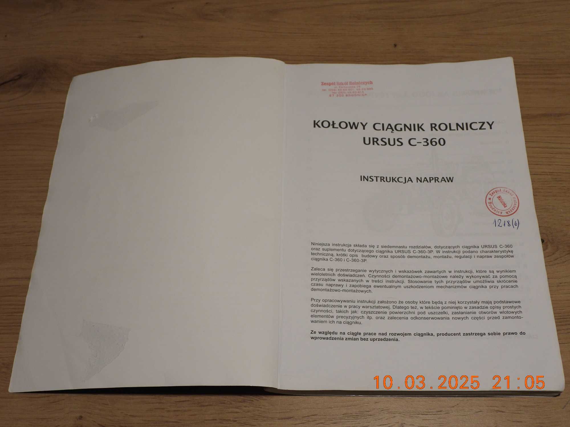 Kołowe ciągniki rolnicze URSUS C-360 i C-360 3P Instrukcja napraw