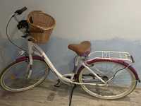 Rower miejski biało - różowy Monterria Florentina