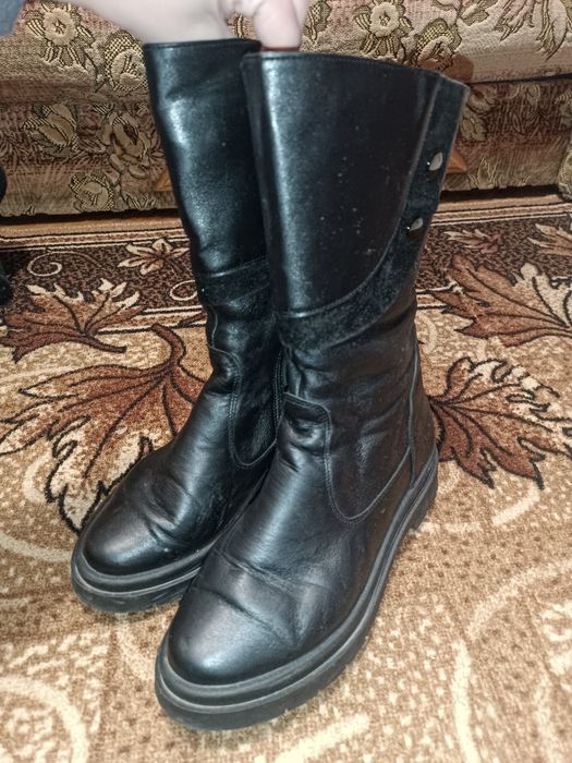 Шкіряні сапоги 38 р