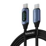 Kabel Ładowania 2m USB-C 100W QC Toocki Przewód Wyświetlacz Niebieski