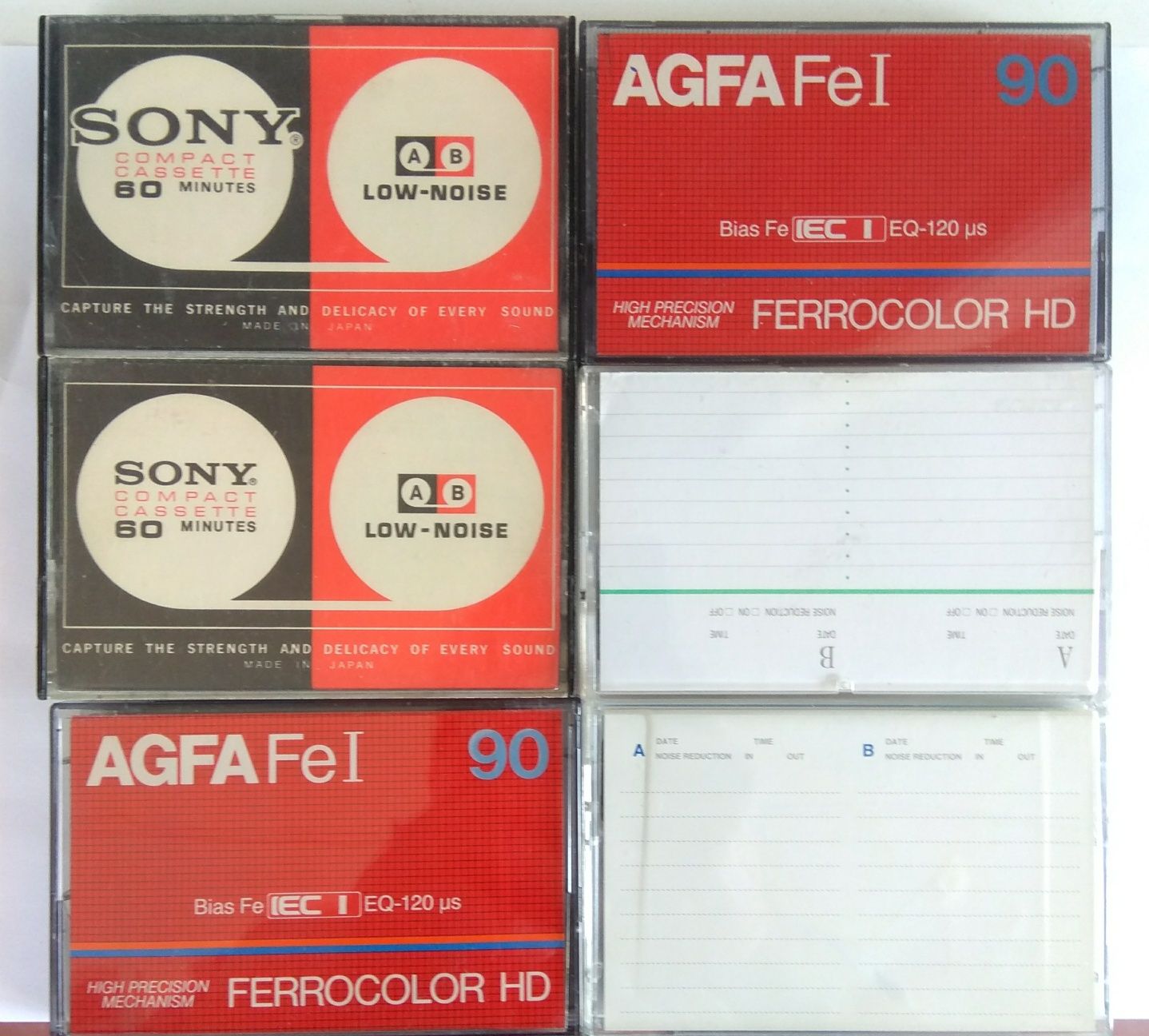 Аудиокассета Agfa, Sony, goldstar, Panasonic