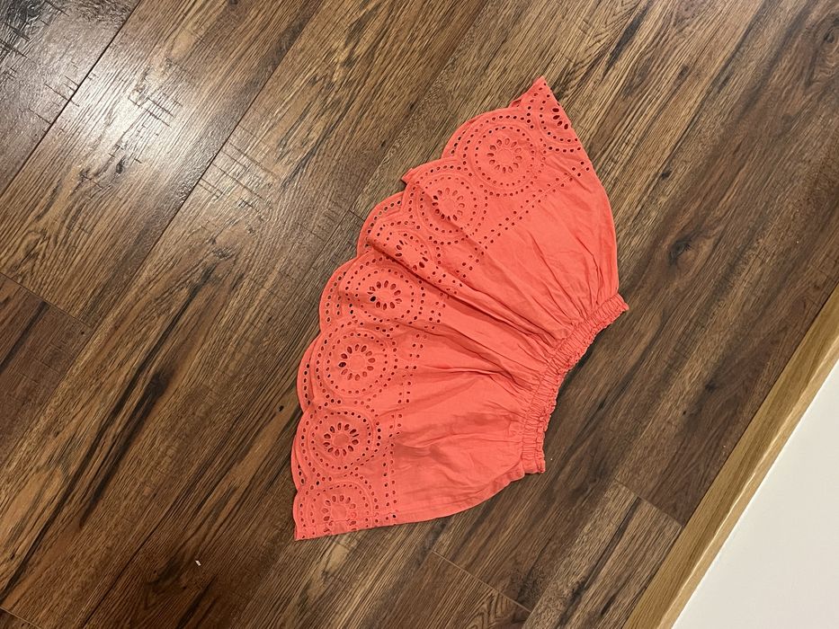 H&M spódniczka haftowana r. 122-128 na 6-8 lat koralowa