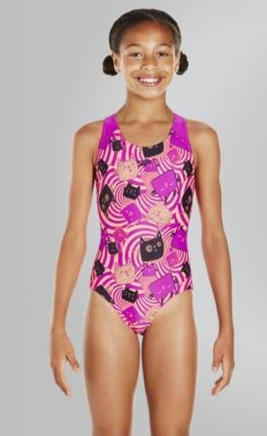 Яркий купальник для девочек Speedo Allover Splashback Swimsuit 12 л
