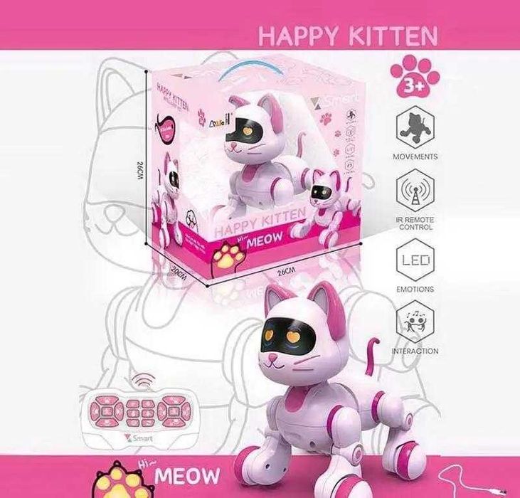 Котик на радіокеруванні Pinky Kitty, Киця на пульті, Іграшка Робот