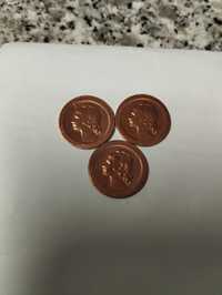 Moedas de 5 centavos de bronze