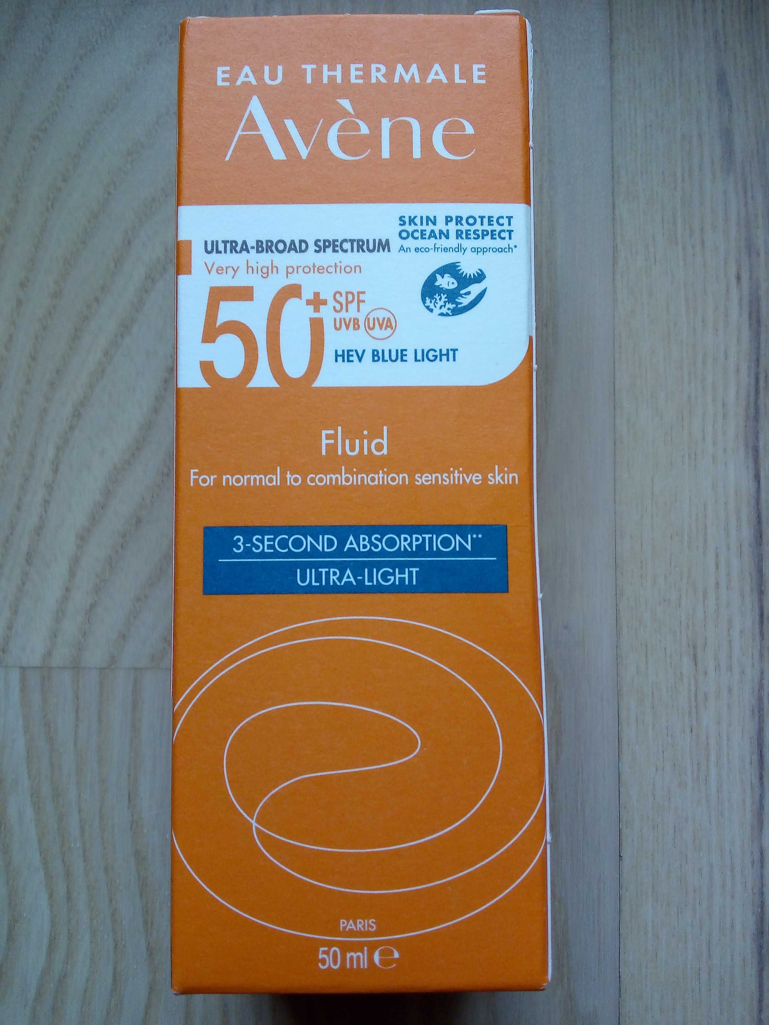 Avene krem - fluid do twarzy z filtrem 50+SPF bardzo wysoka ochrona