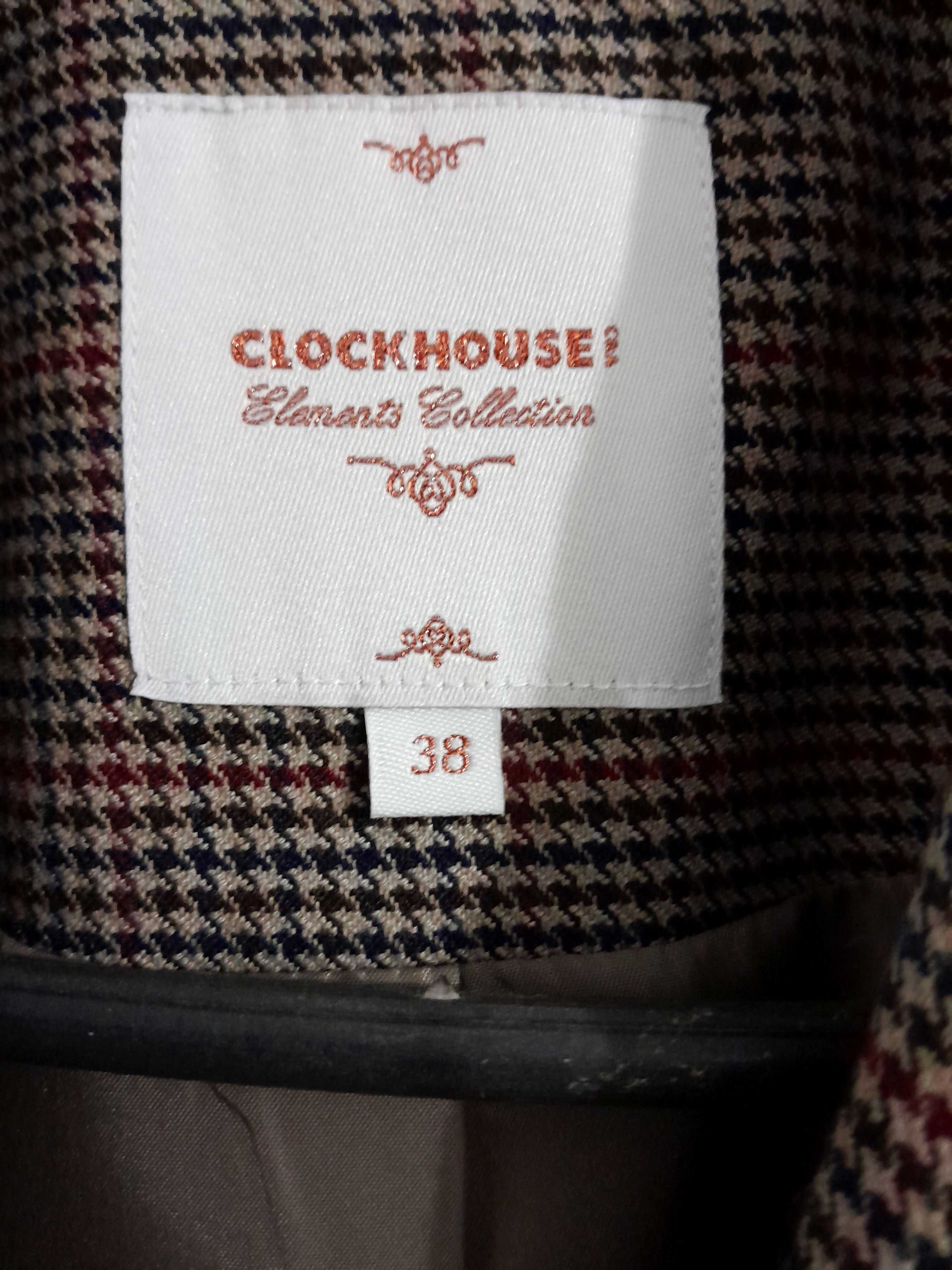 Blazer cruzado aos quadrados C&A Clockhouse T: 38