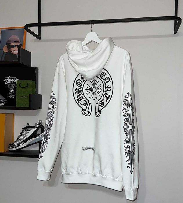 Худі Chrome Hearts білого кольору
