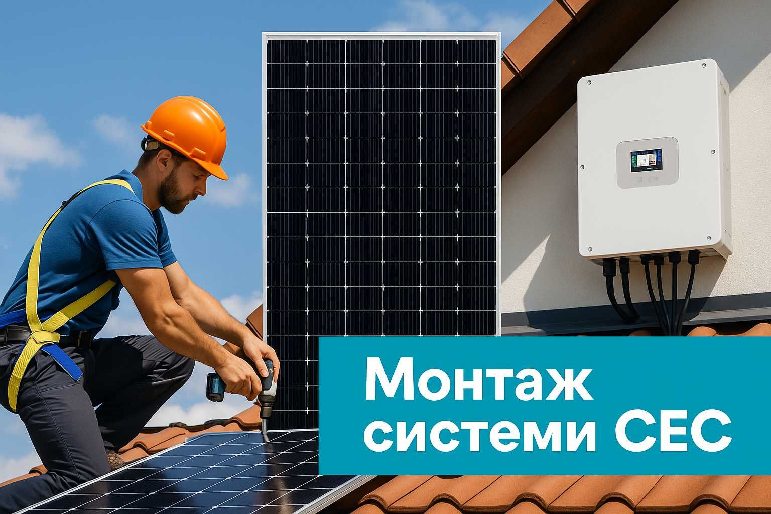 Сонячні панелі та станції «під ключ» — проєкт, монтаж, гарантія