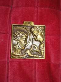Medalhão , santo António Lisboa, imagem Cristo