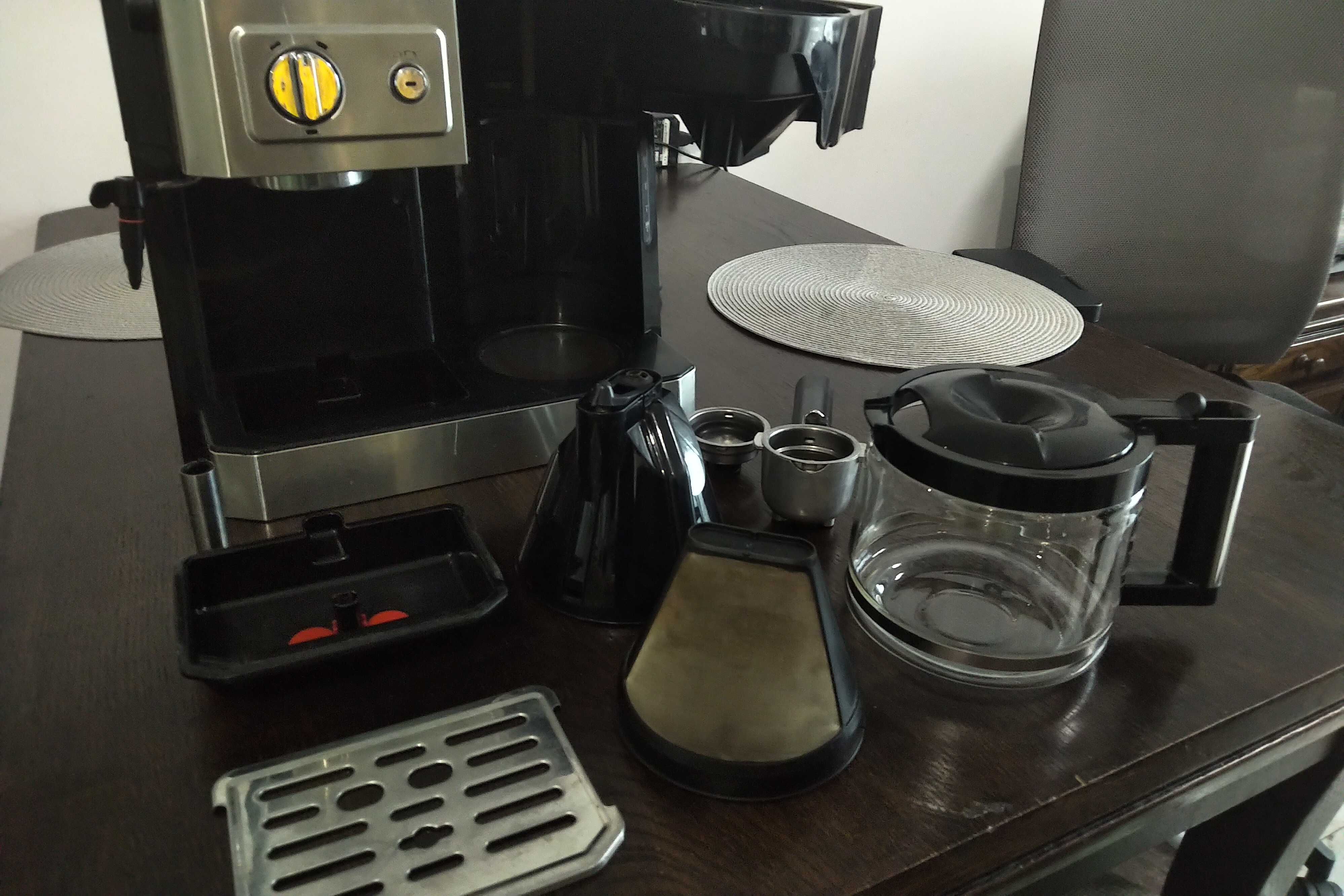 DeLonghi BCO410 COMBI, espresso, cappucino, przelew, używany, sprawny.