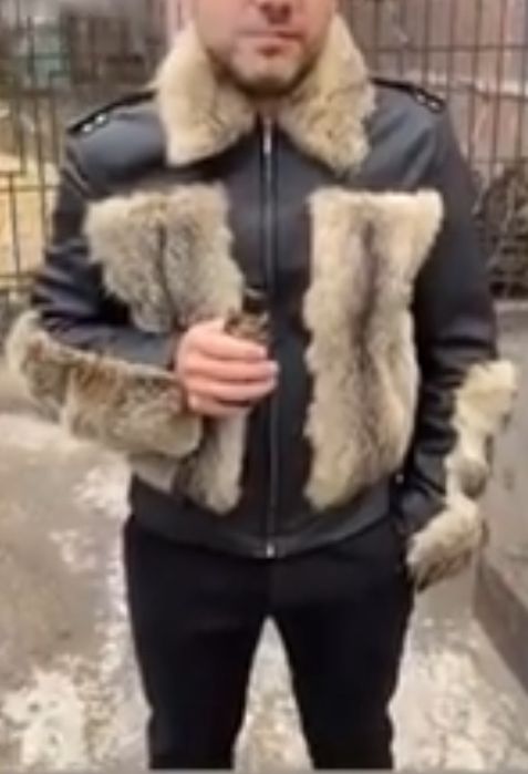 Куртка кожаная мужская размер М Dolce Gabbana