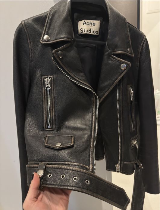 Кожаная куртка косуха acne studios