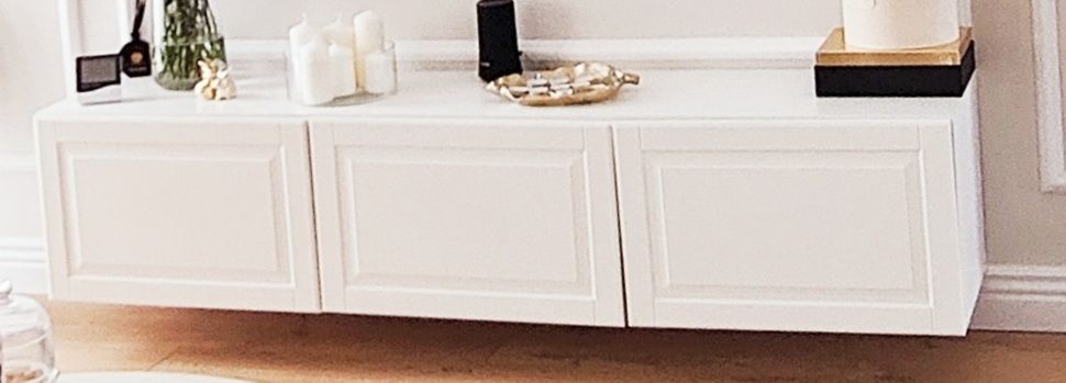 Besta Ikea ecru smeviken 180cm szafka RTV pod TV