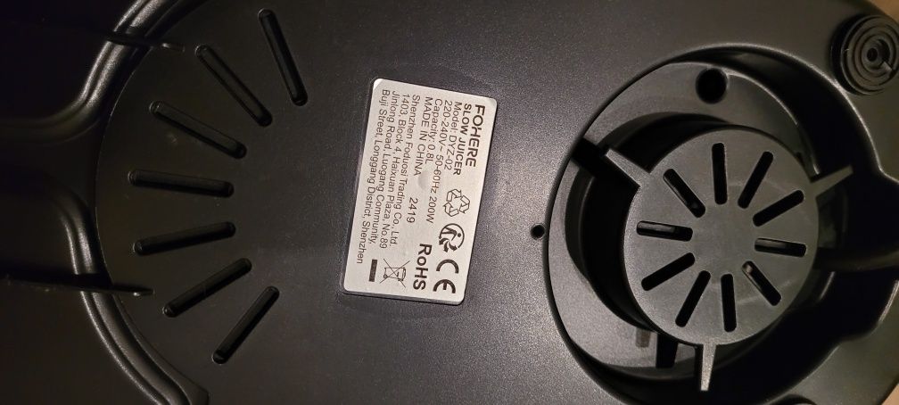 Sokowirówka Wolnoobrotowa Nowa Forhere 200W