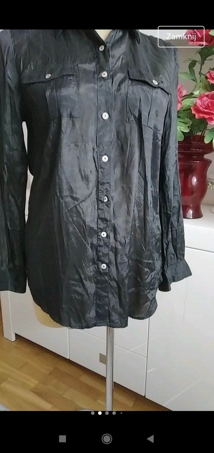 Bluzka koszolowa czarna Flash Classic M/L są wym