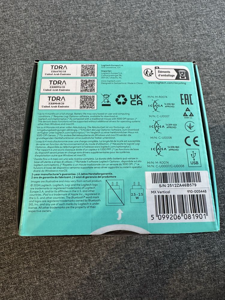 Myszka bezprzewodowa Logitech MX Vertical